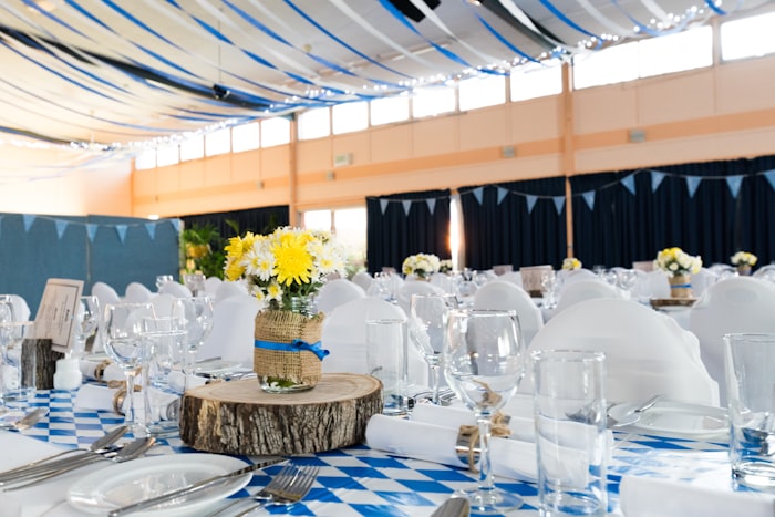 Elegant frame tent setup